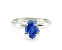 Latest 925 Sterling Silver Tanzanite Handmade Rough Ring Jewelry