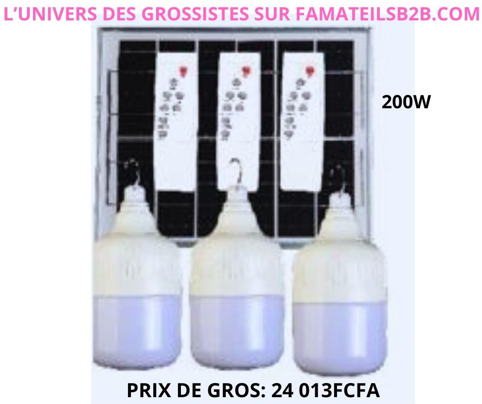 Ampoule solaire (Comprend un panneau solaire et télécommande)