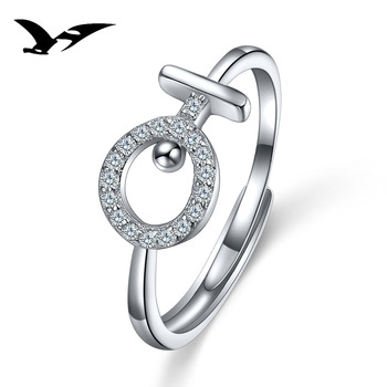 Wholesale 925 sterling silver jewellery fashion jewelry rose gold adjustable size rings
