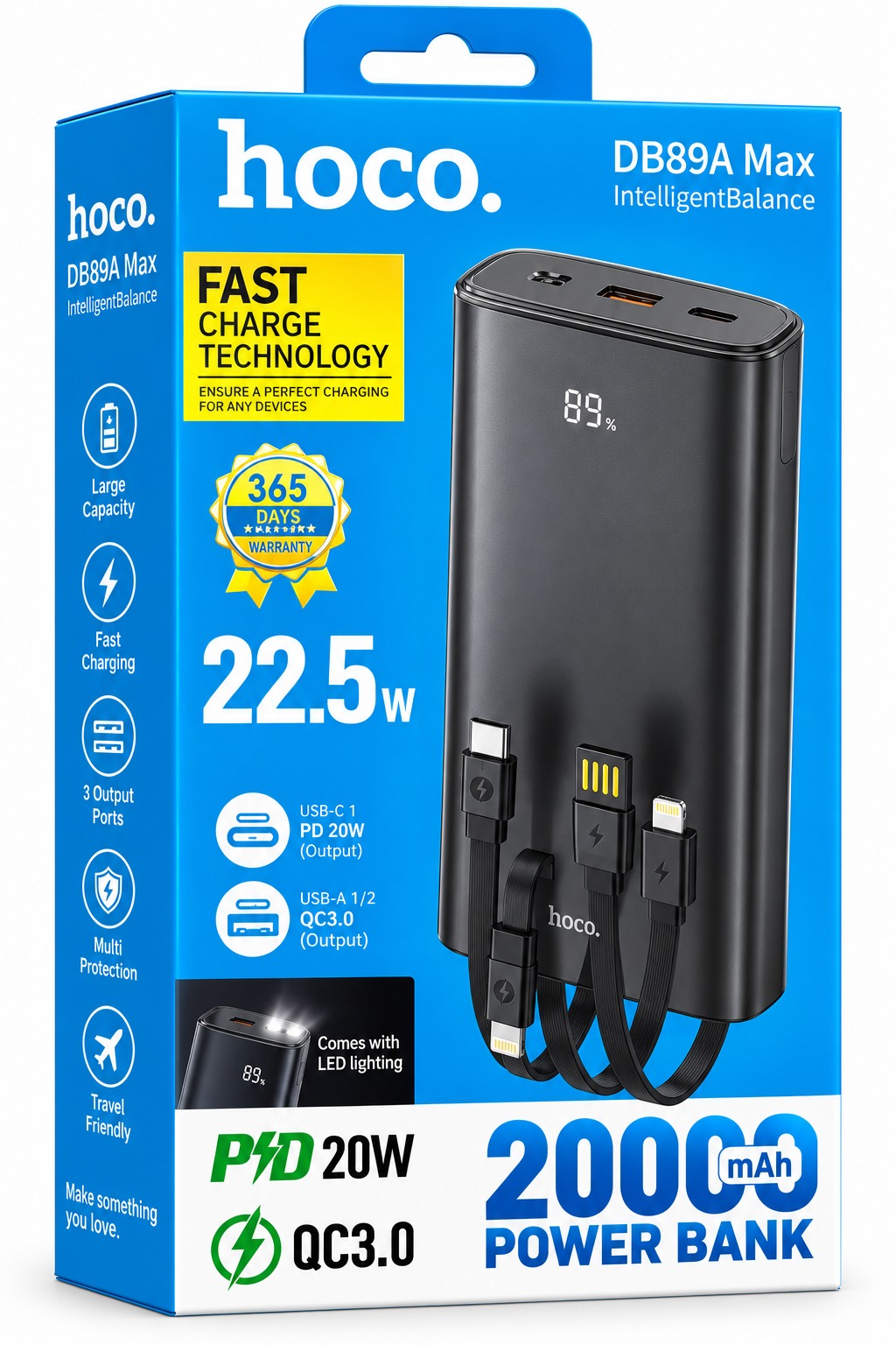 Power Bank HOCO 20 000 mAh – 22,5W