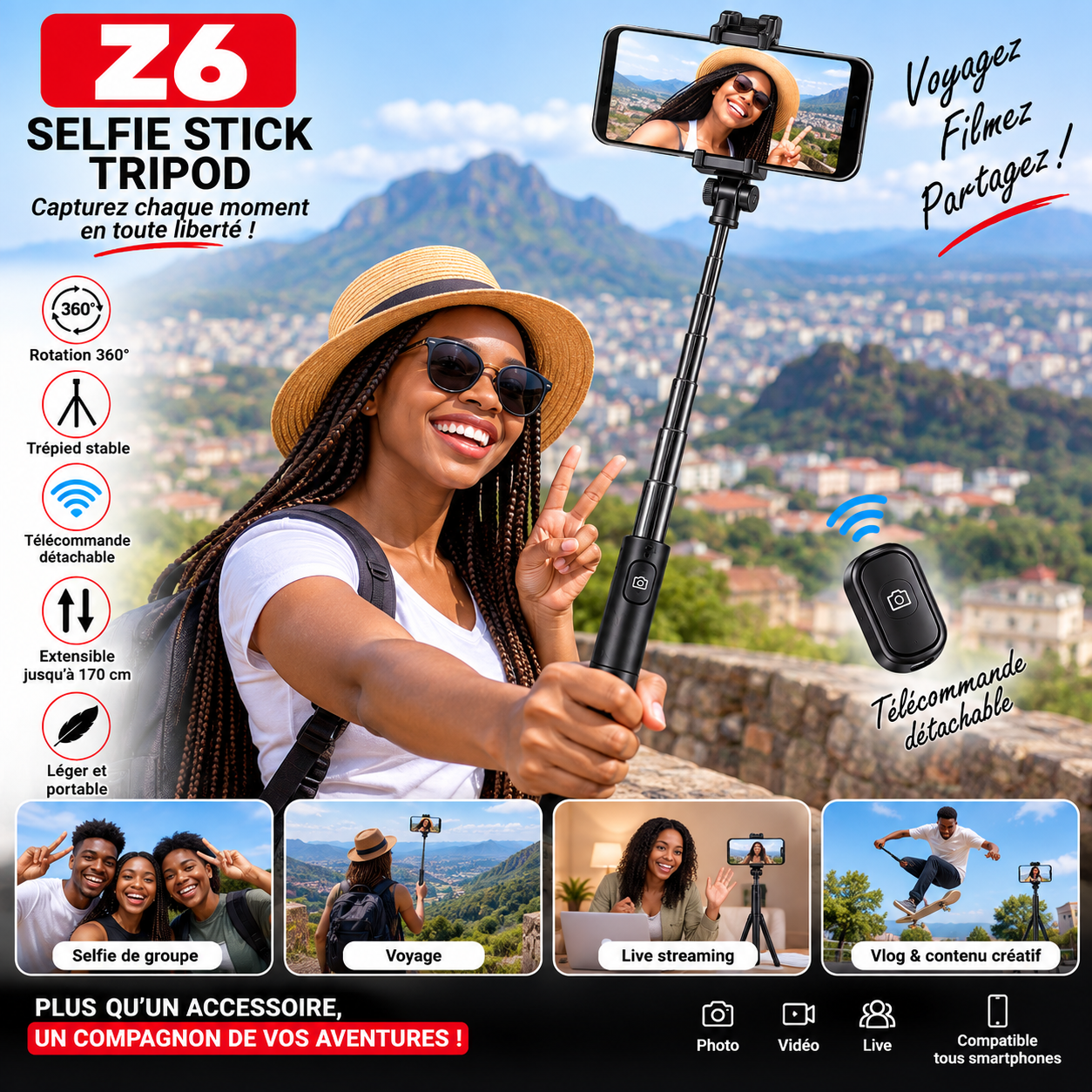 Perche selfie Z6 Super Long