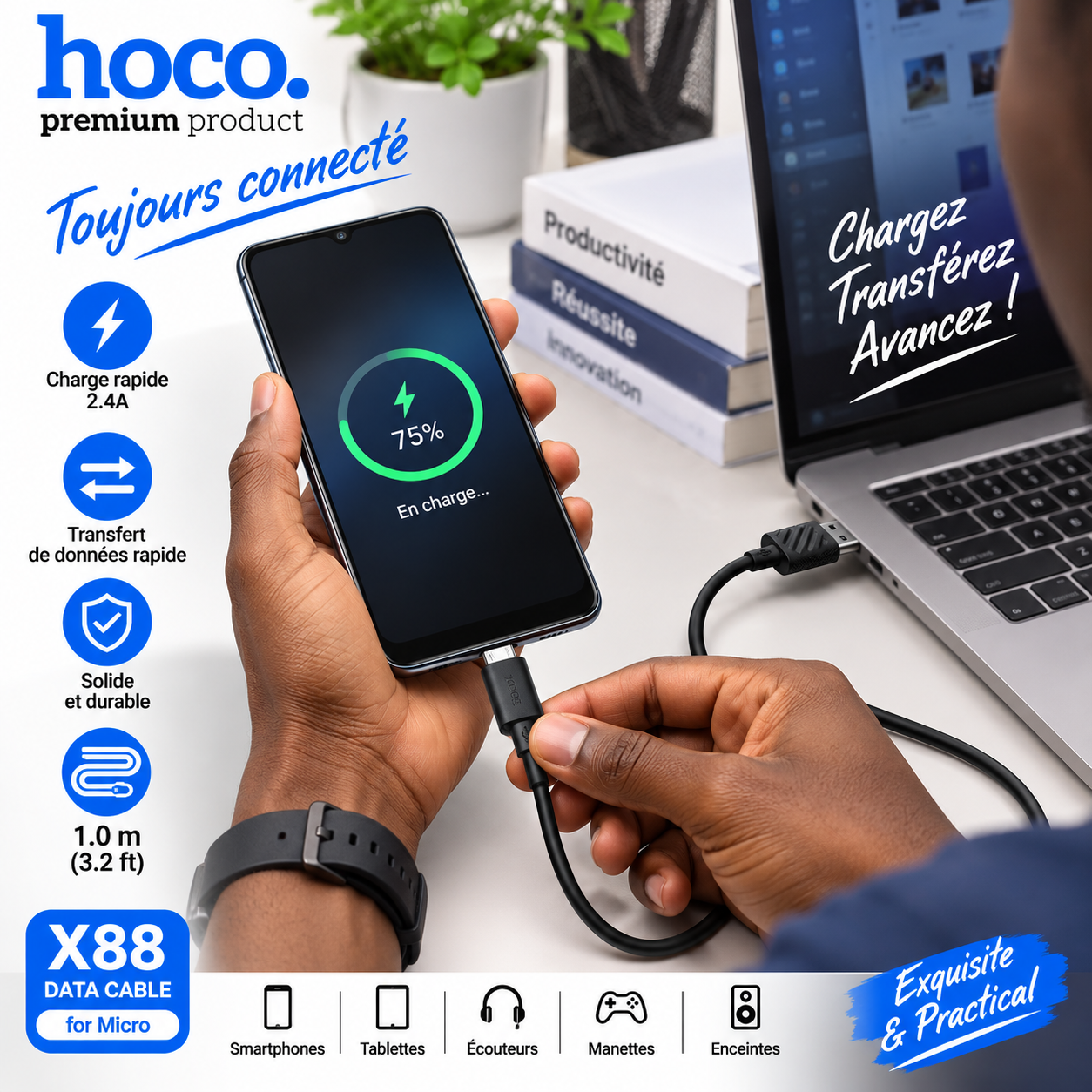 Câble Hoco X88 Micro-USB