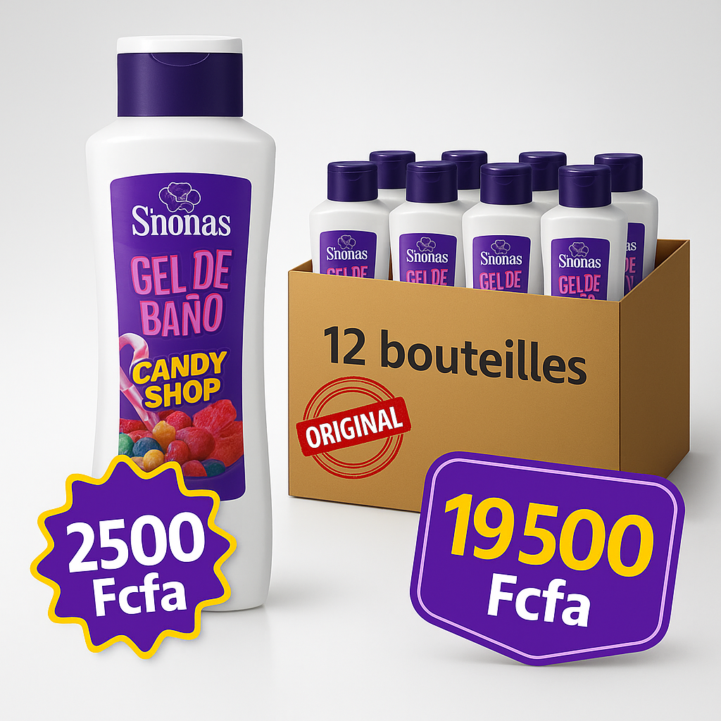  Gel de Bain Sinonas Candy Shop  Carton de 12 –  (750 ml)