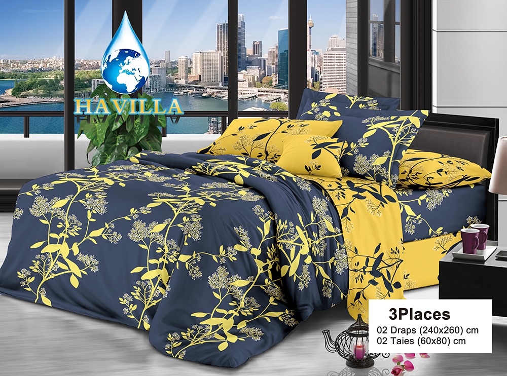 3-Piece Flat Sheets, 240 x 260 cm, 100% Cotton
