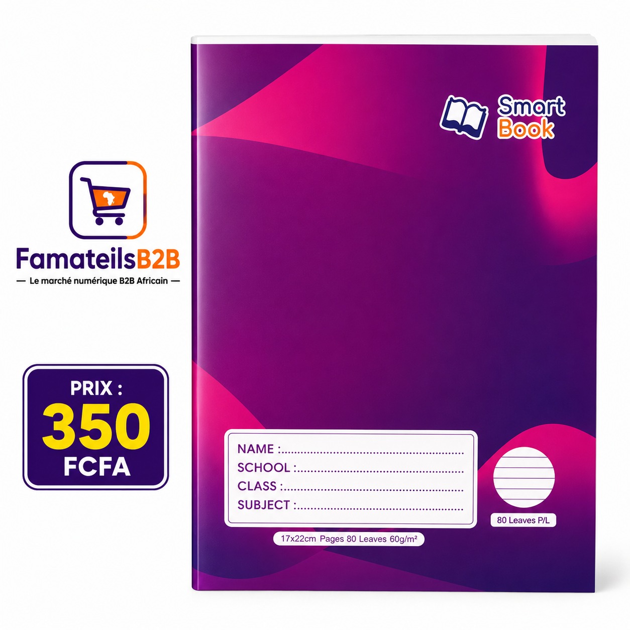 Cahier Smart Book – 80 feuilles