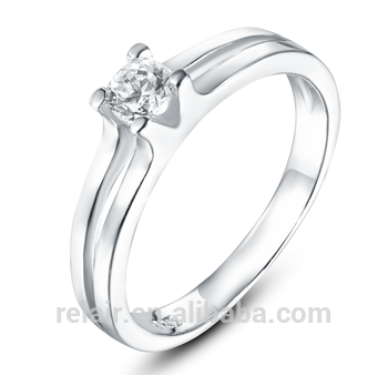 Wholesale single CZ 925 sterling silver ring for girl