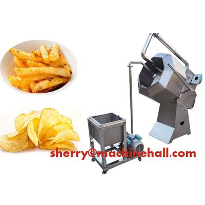 potato chips seasoning machine|French fries seasoning machine|peanut flavoring machine