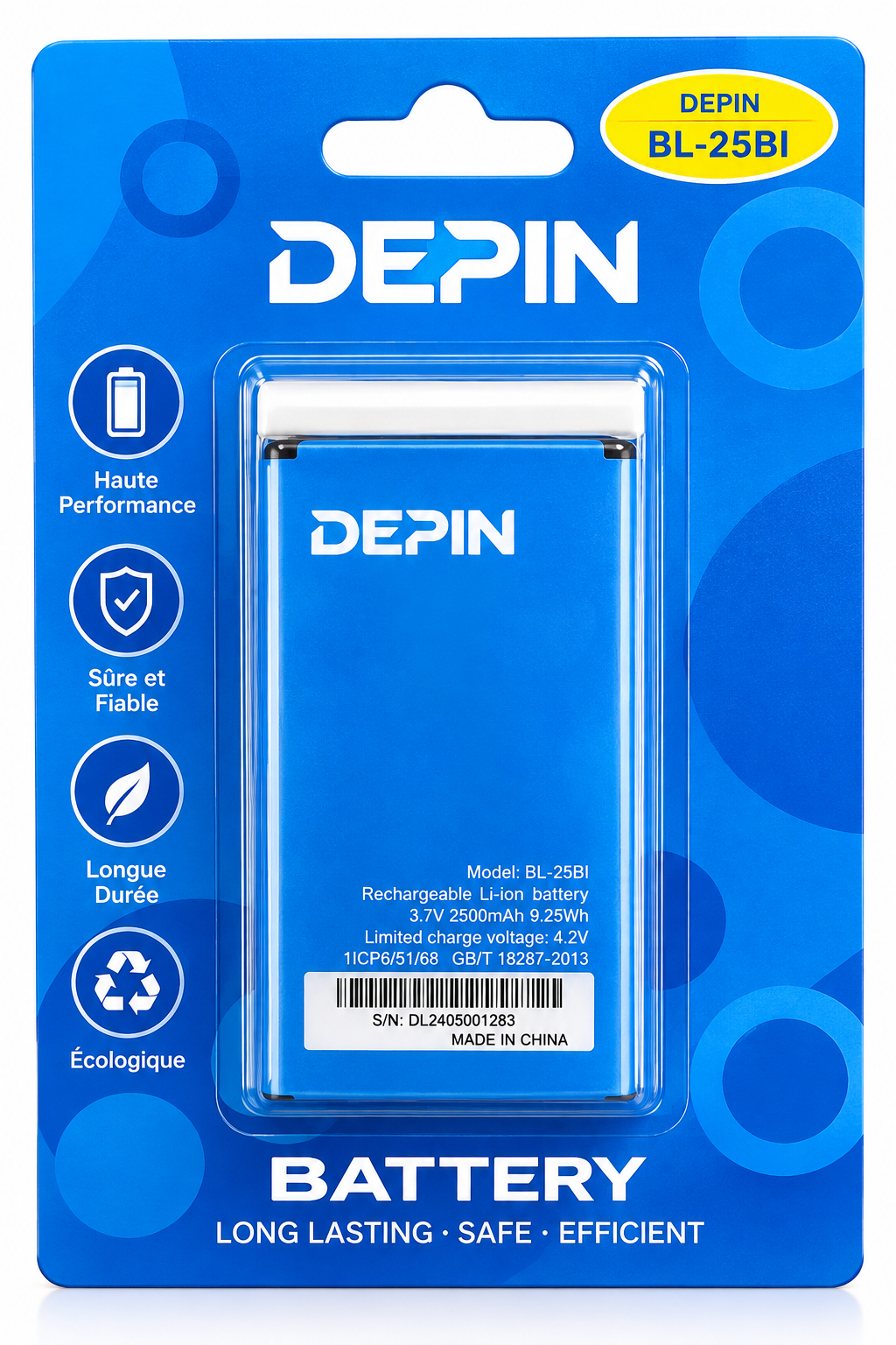 Batterie rechargeable DEPIN BL-25BI (2500 mAh)