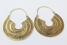 Wholesale Antique Brass Light Weight Designer Metal Earrings