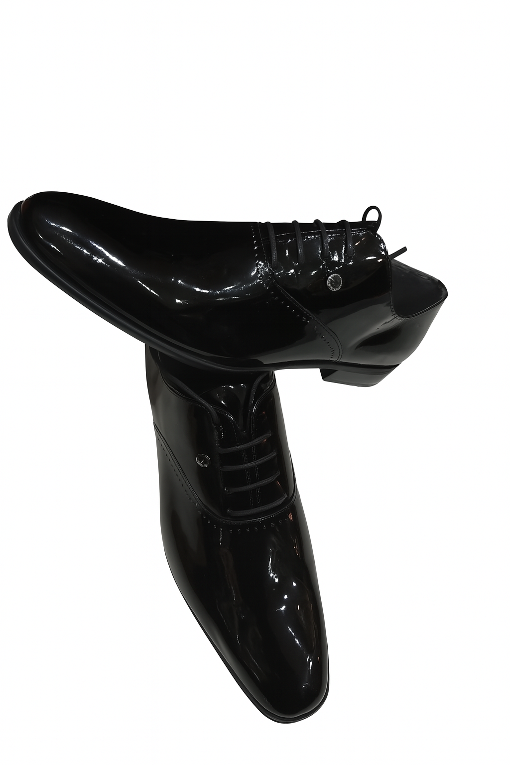 Men’s Patent Leather Oxford Shoes – Glossy Black Elegance