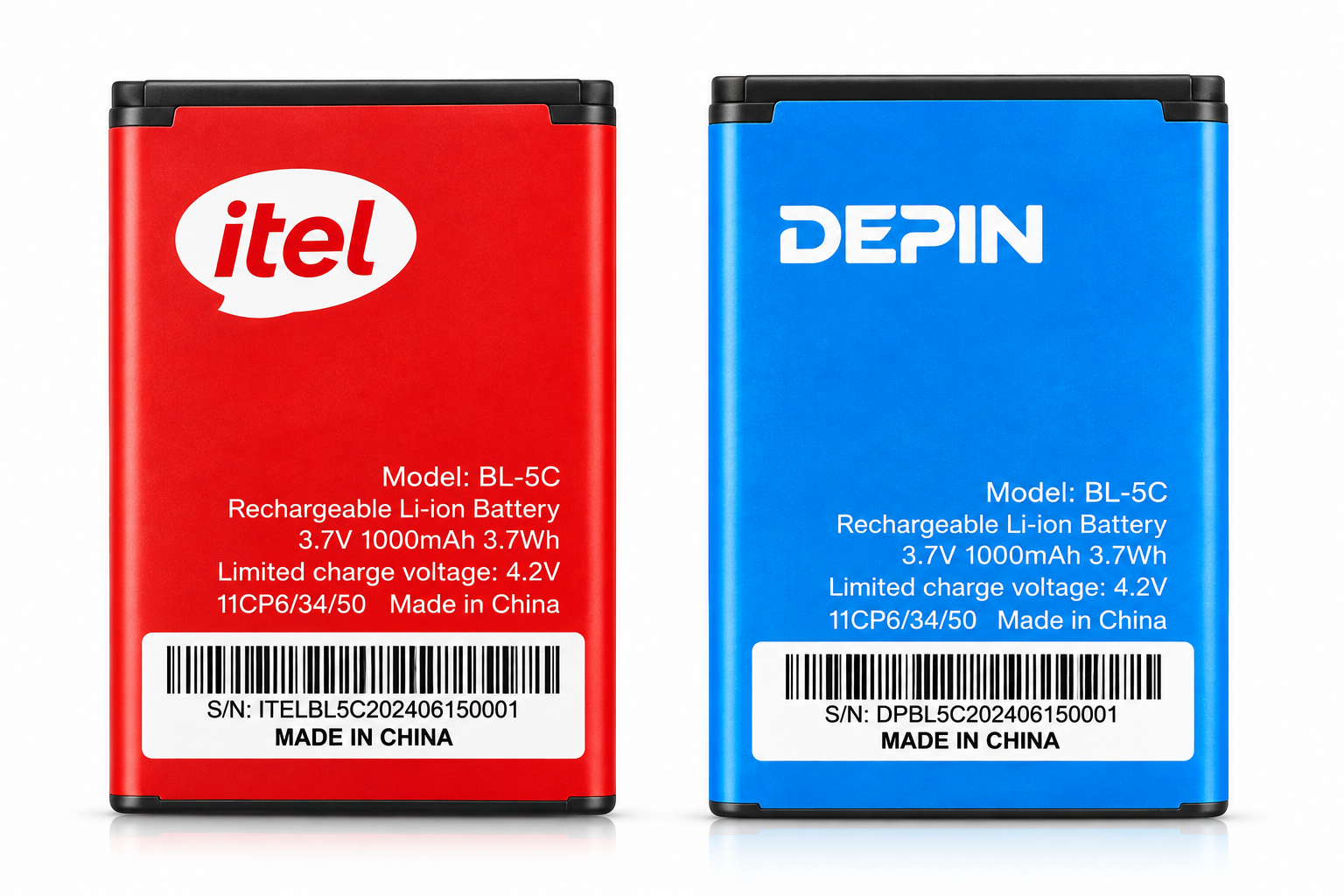 Batteries BL-5C – itel & DEPIN  1000mah