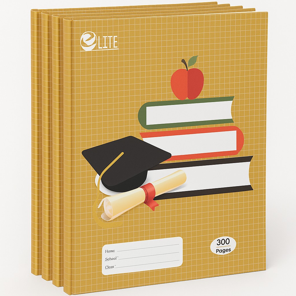  PAQUET Cahier Scolaire ELITE – 300 Pages COUVERTURE DUR