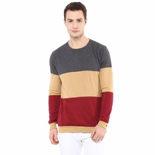 Men's Premium Cotton Casual Solid Slim Fit Full Sleeve Round Neck T-Shirt