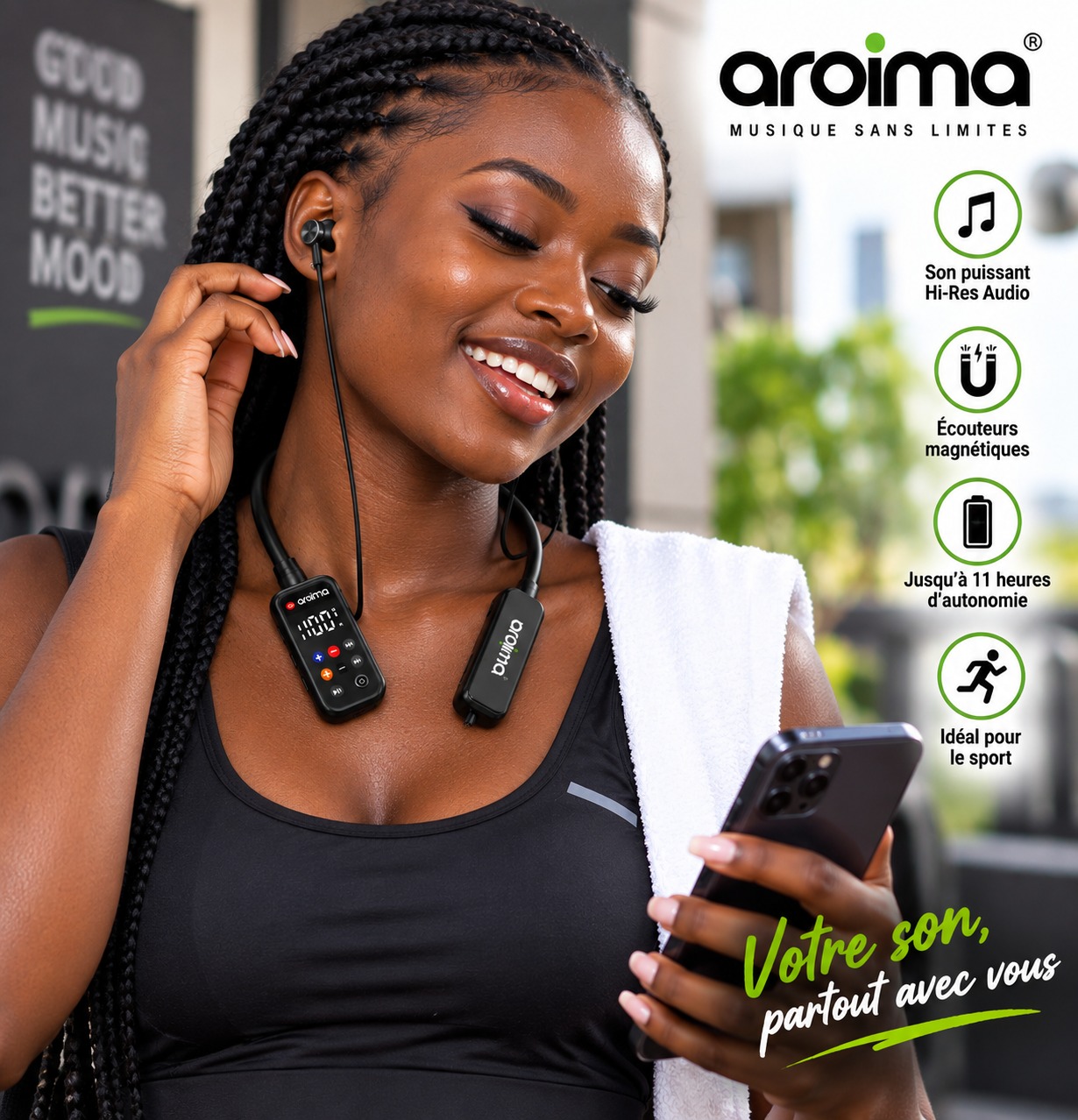 Écouteurs Bluetooth Aroima – Outdoor Sports