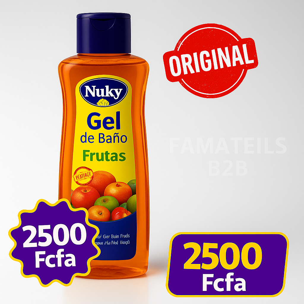 Gel de Bain Nuky – Fruits Carton de 12  (750 ml)