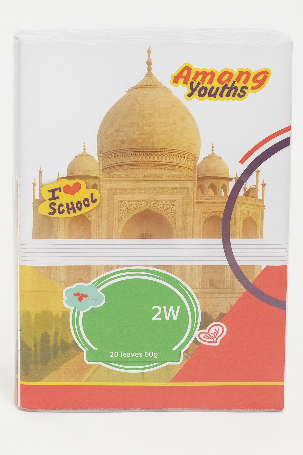 Cahier Scolaire Among Youths – 20 Feuilles (2W, 60g)
