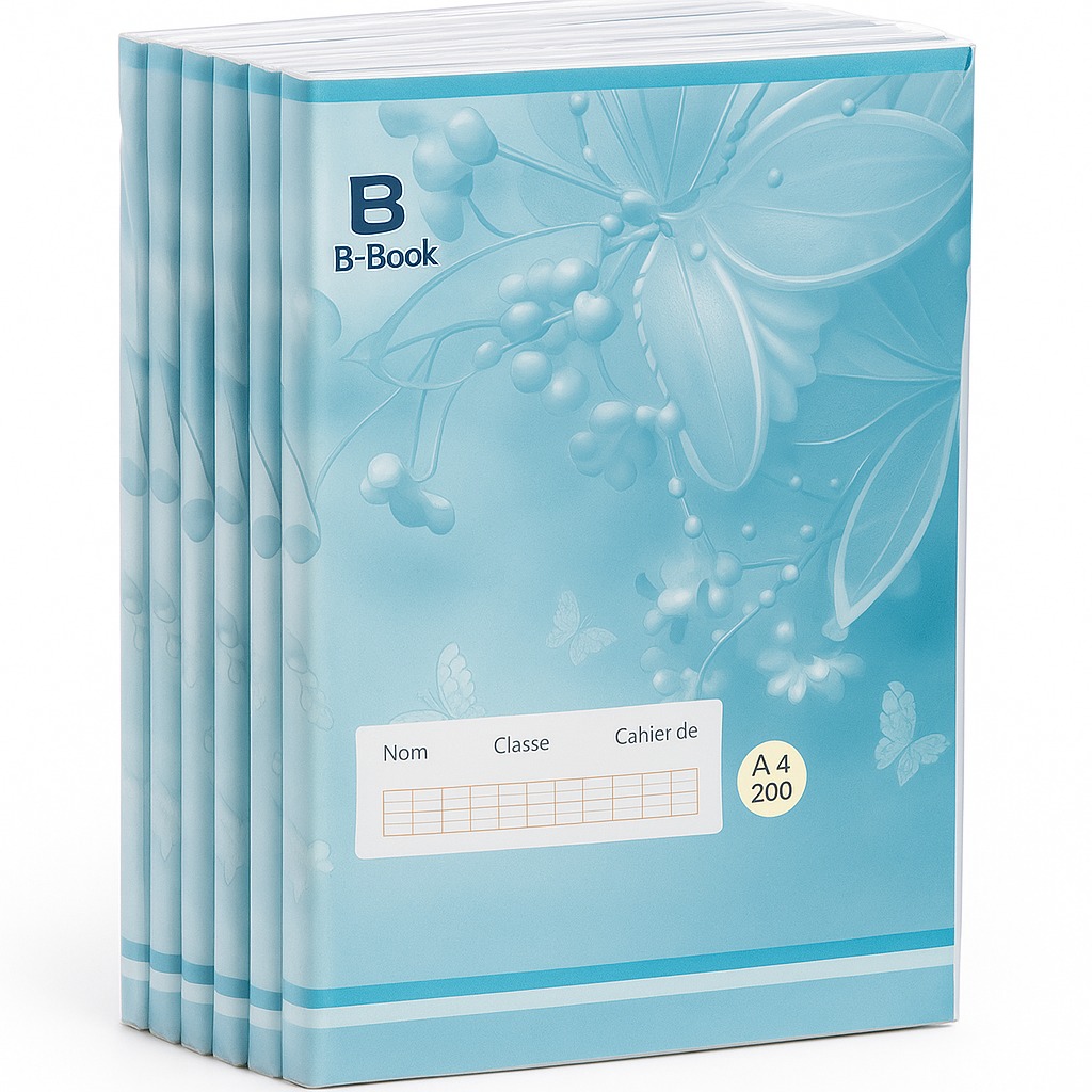 PAQUET Cahier Scolaire B-Book A4 – 200 Pages