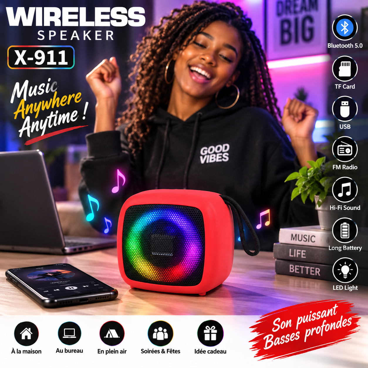 Enceinte Bluetooth X-911