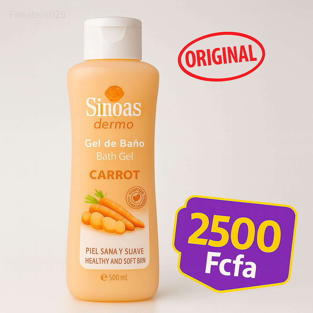 Sinoas Dermo – Gel de Bain Carotte (750 ml)
