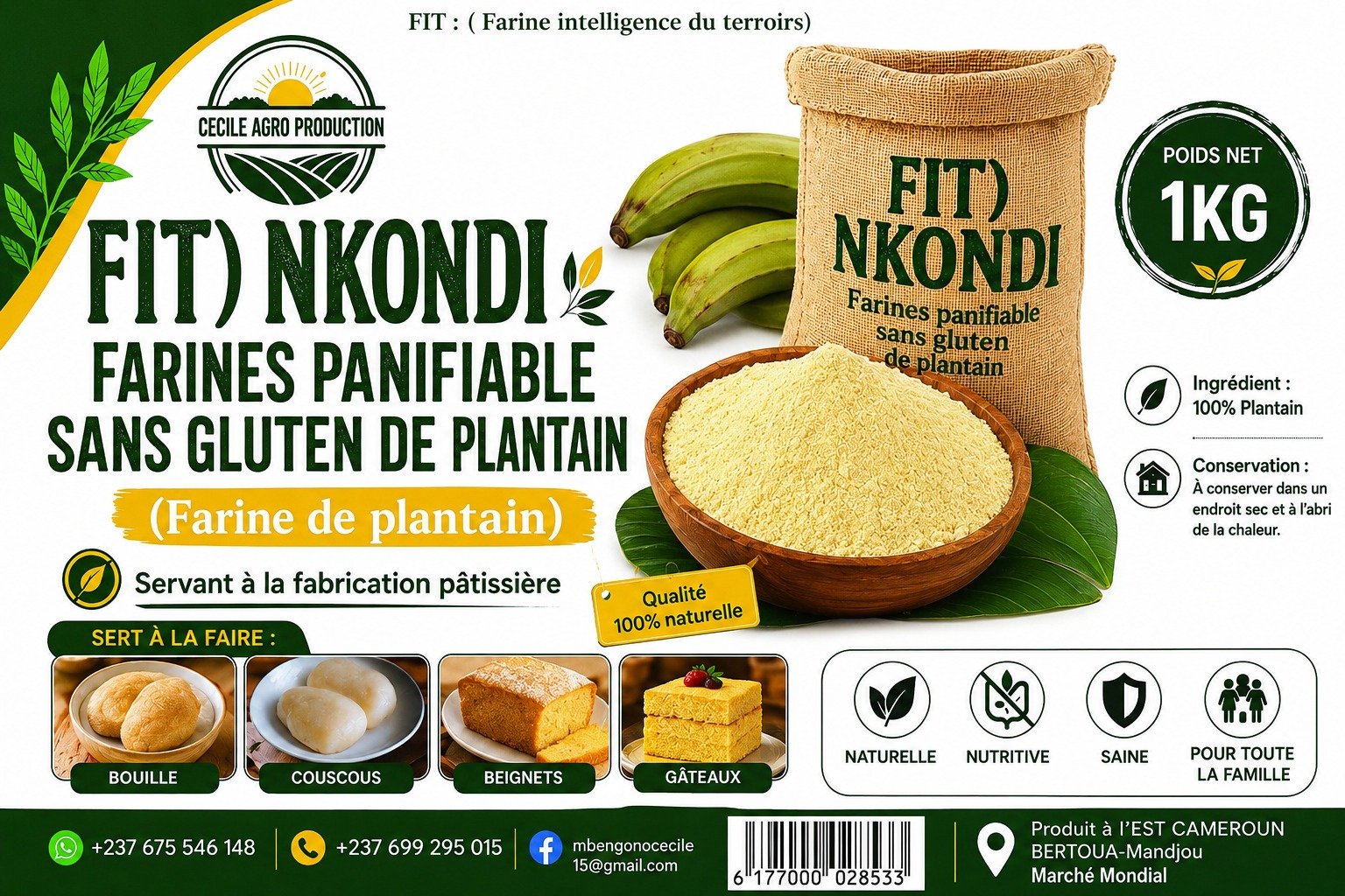 farines de plantain
