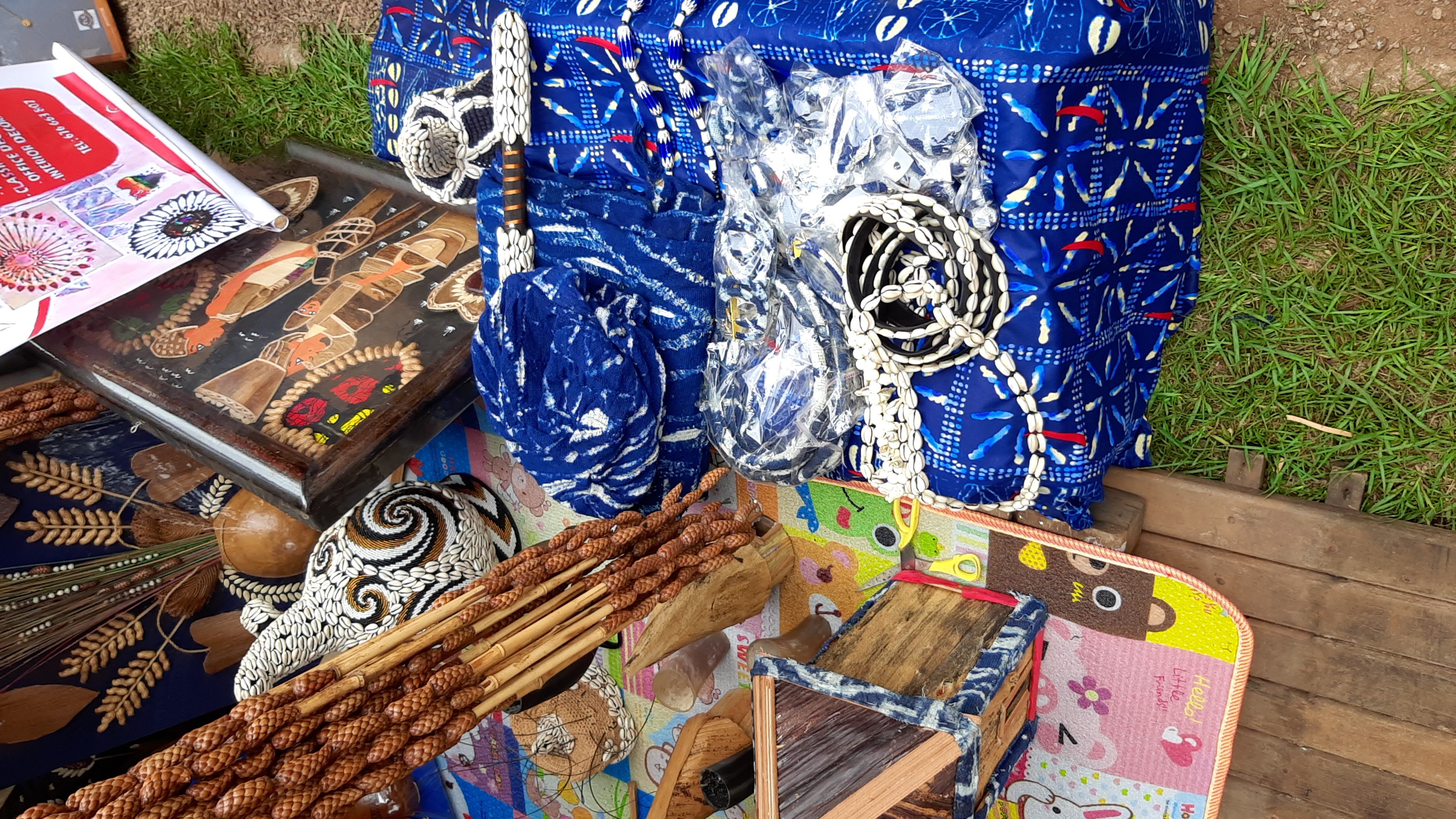 Judith kems and craft:traditional pictures,traditional beads,necklace,horns ,traditional dresses and horse tail,traditional hurts all in plant fibres