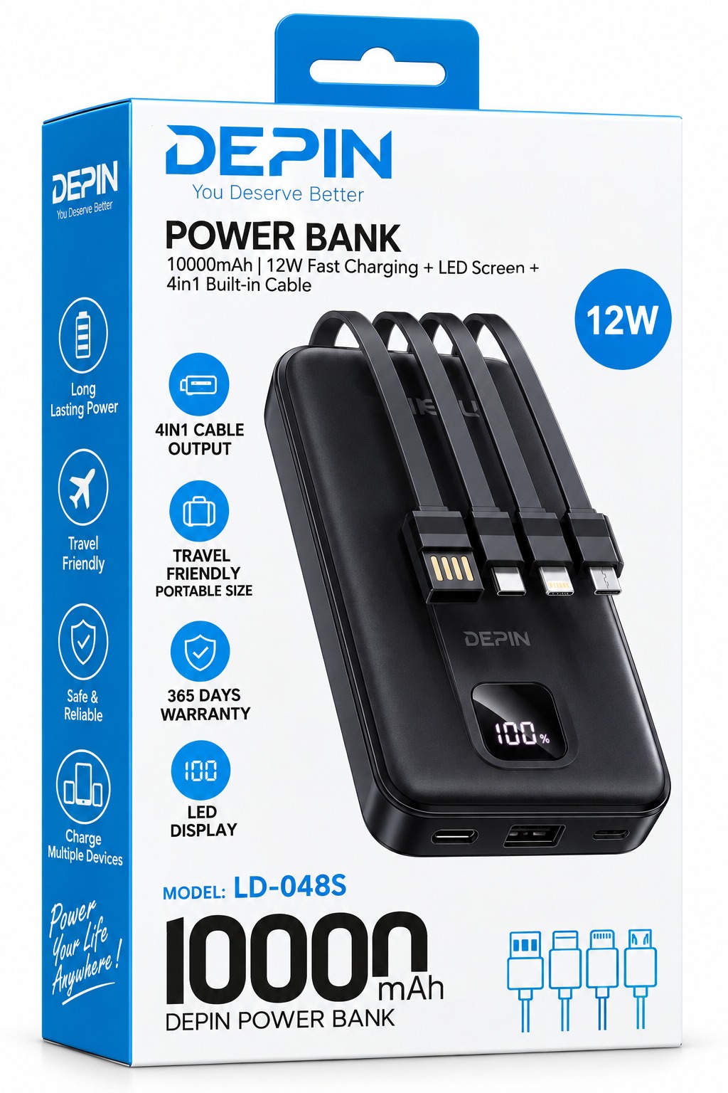 Power Bank DEPIN 10 000 mAh