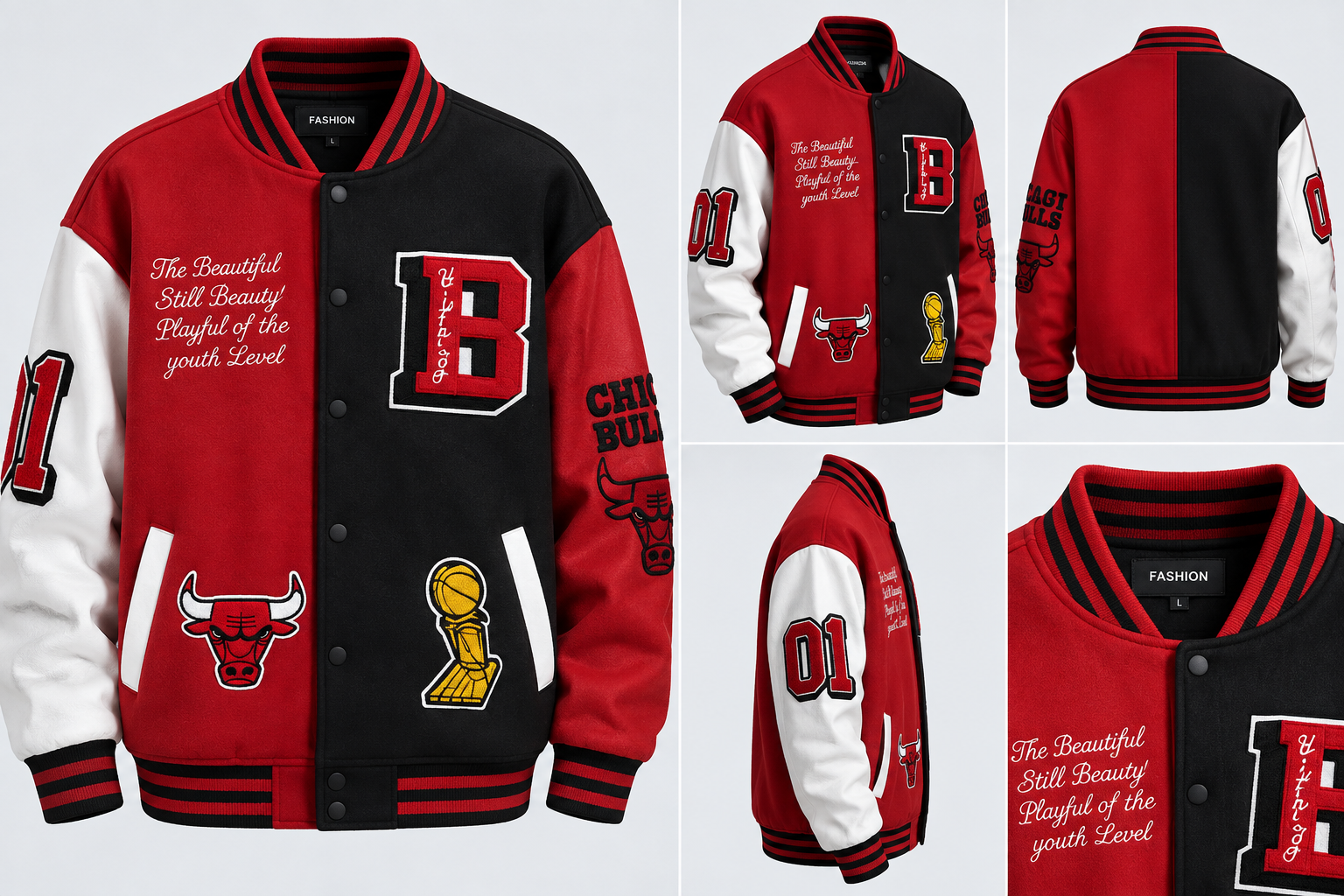 Veste varsity Chicago Bulls – Style sportif et audacieux
