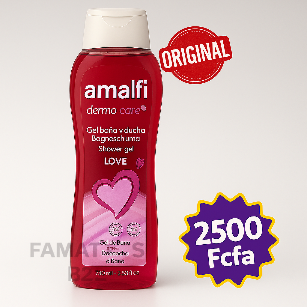 Carton de 16 Bouteilles — Gel Douche Amalfi LOVE (730 ml)