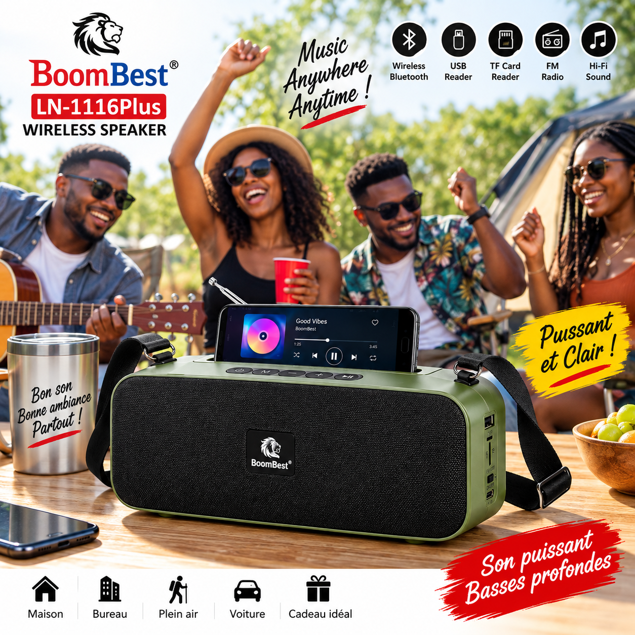 Enceinte sans fil BoomBest LN-1116Plus