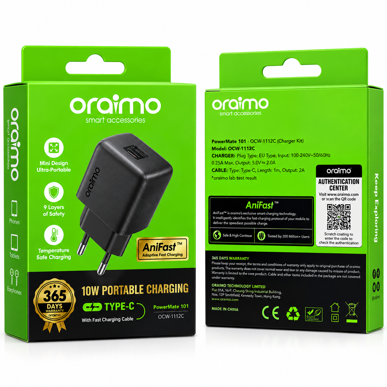 Chargeur portable Oraimo PowerMate 101 – 10W