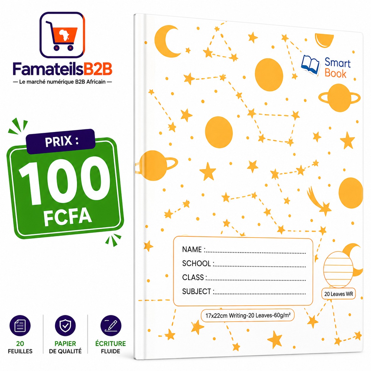 Cahier Smart Book – 20 feuilles