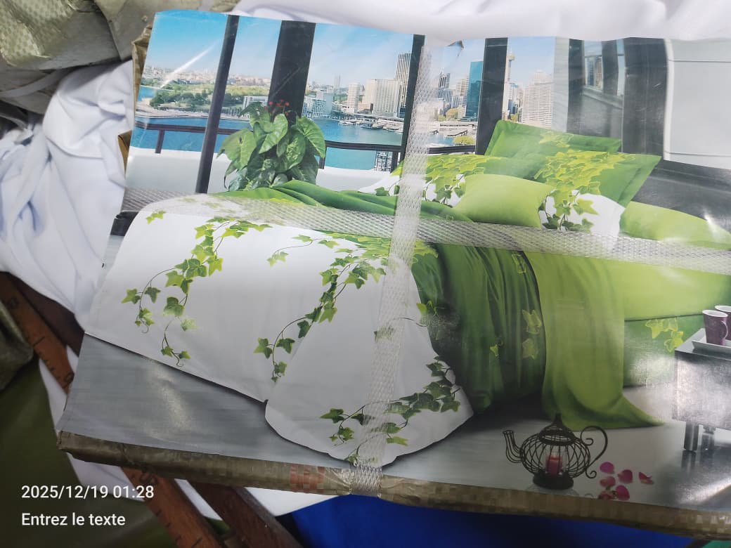 2 draps de 4 places 2 taies d'oreiller