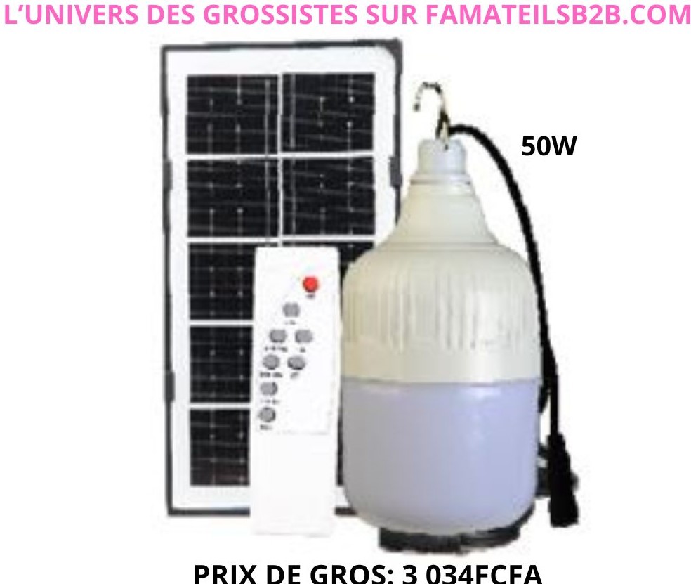 Ampoule solaire (Comprend un panneau solaire et télécommande)