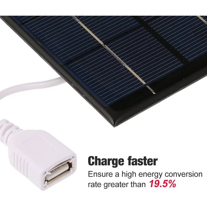Portable Solar Phone Charger with Solar Panel for Camping, Hiking and Travel