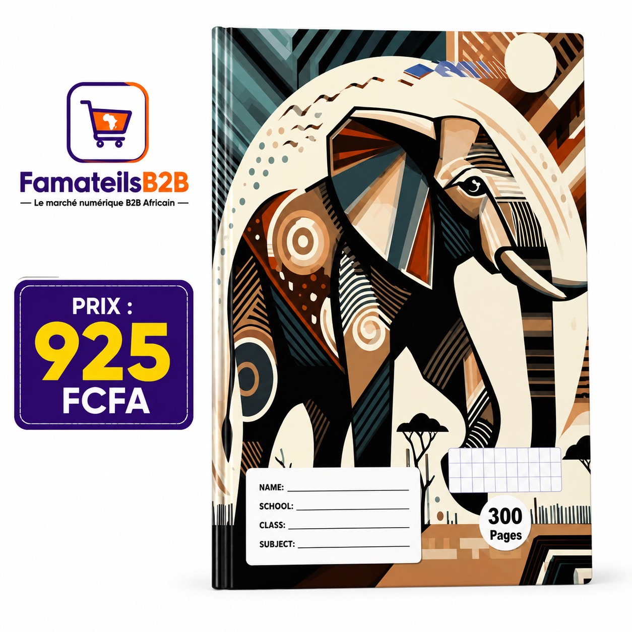 Cahier 300 pages – Design Africain