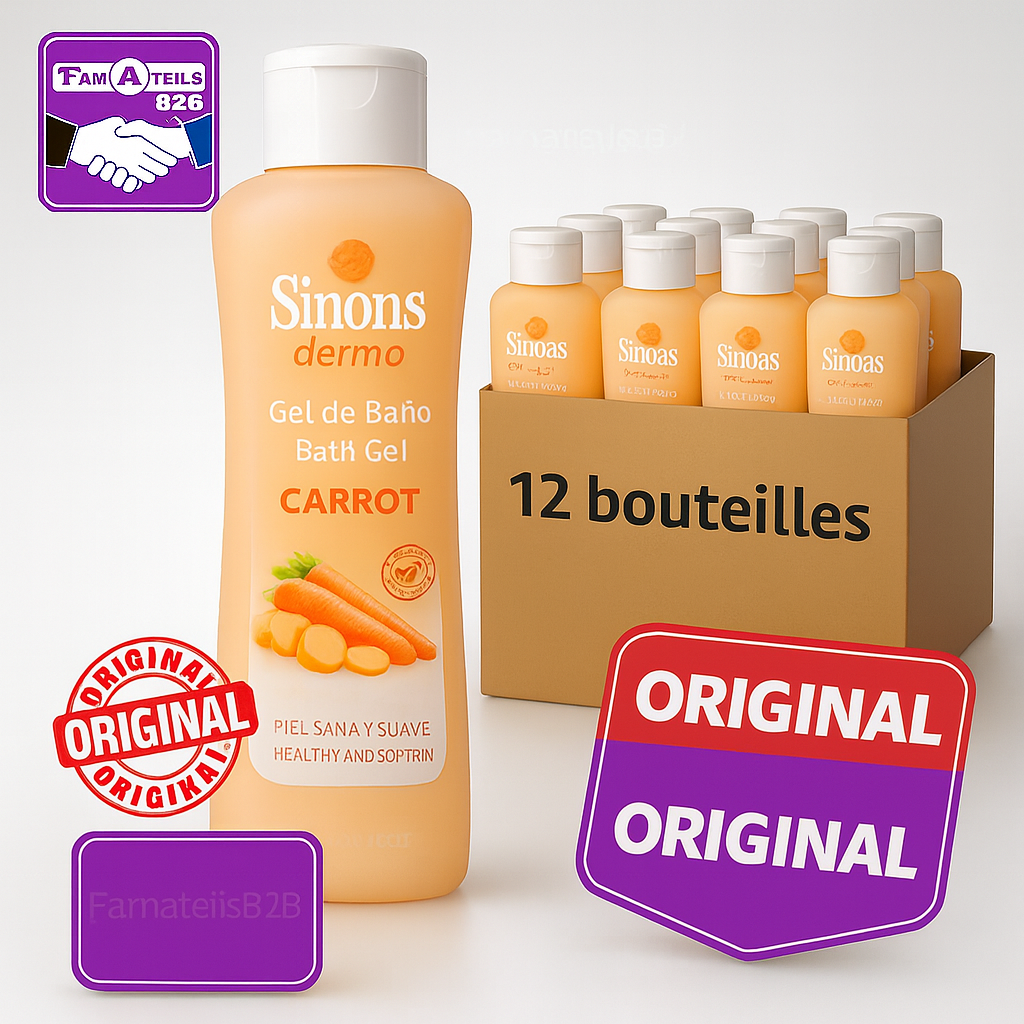 Sinoas Dermo – Gel de Bain Carotte (750 ml)