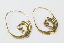 Wholesale Antique Brass Light Weight Designer Metal Earrings Jewelry