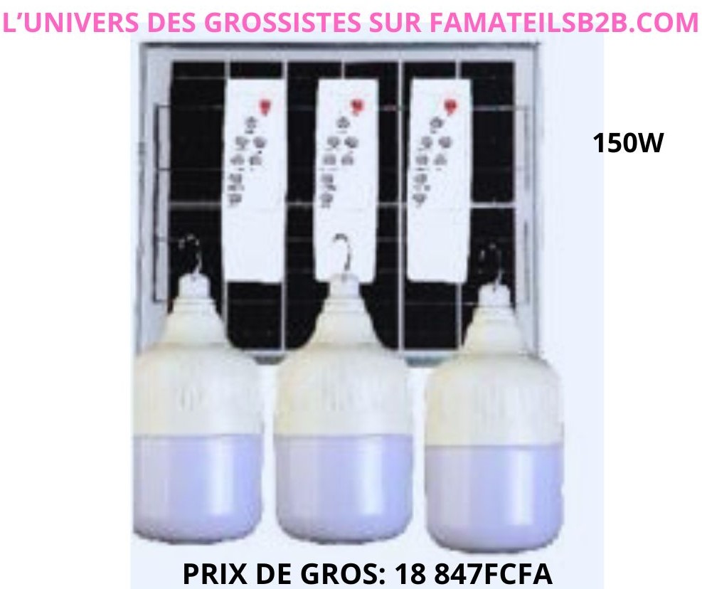 Ampoule solaire (Comprend un panneau solaire et télécommande)