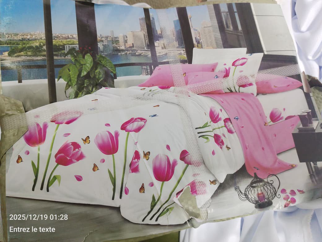 2 draps de 4 places 2 taies d'oreiller