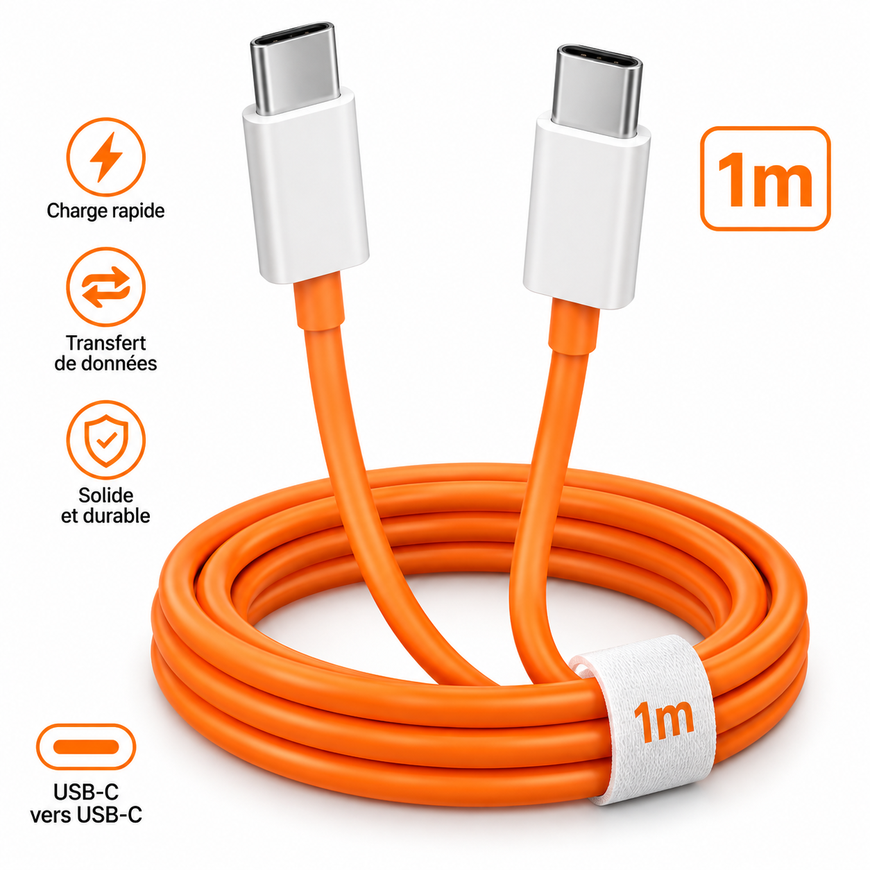 Câble phantom USB-C vers USB-C (1 m)