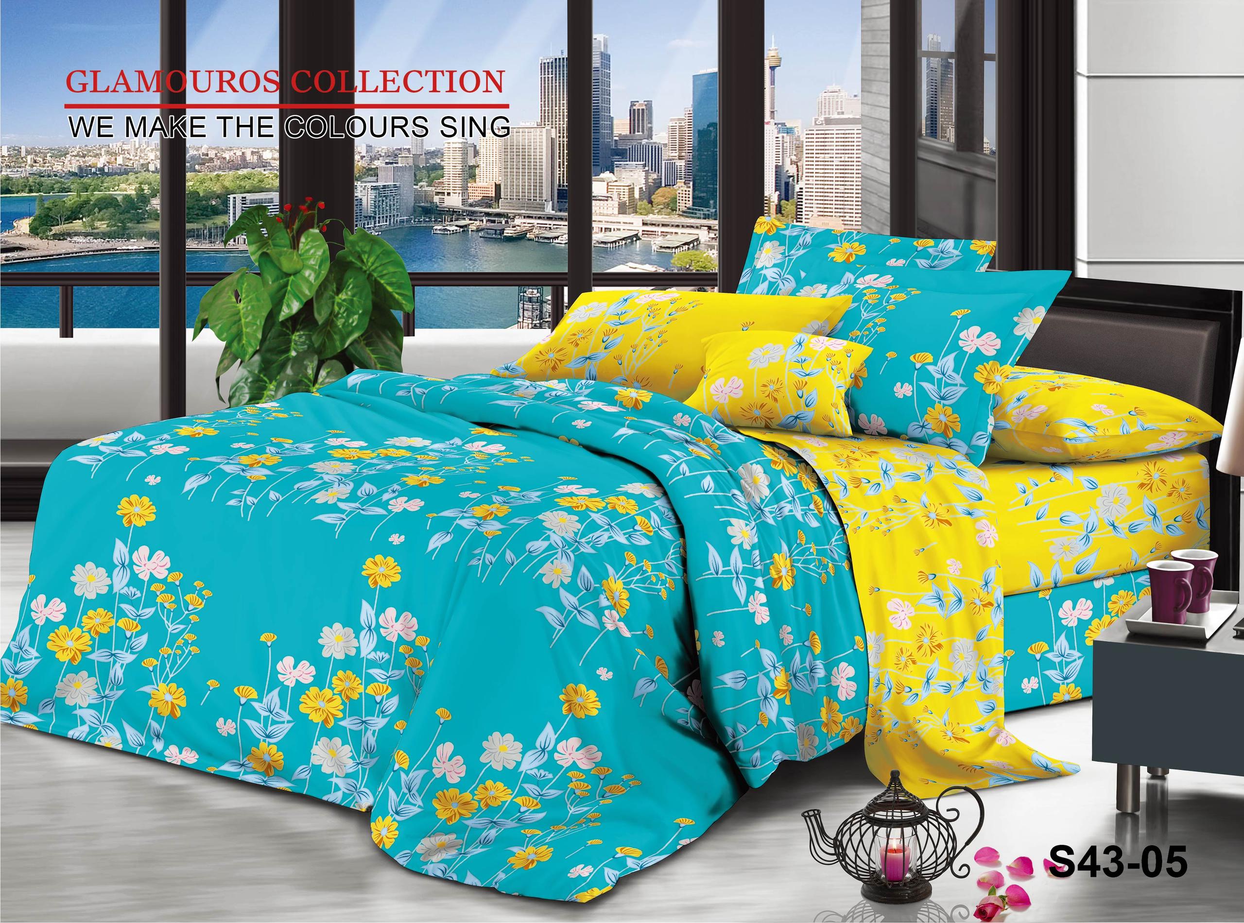 3-Piece Flat Sheets, 240 x 260 cm, 100% Cotton