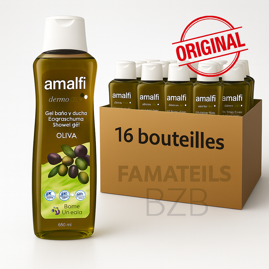 CARTON DE GEL DE BAIN AMALFI OLIVA (GROS)