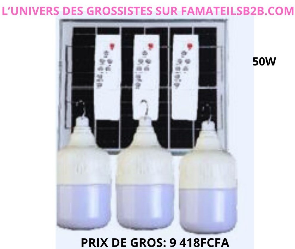 Ampoule solaire (Comprend un panneau solaire et télécommande)