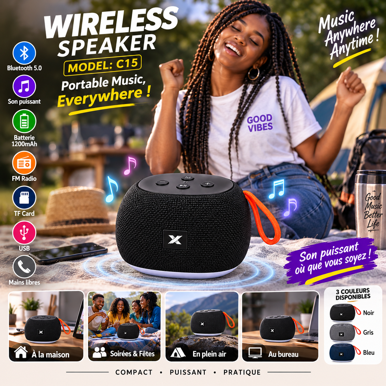 Enceinte Bluetooth C15