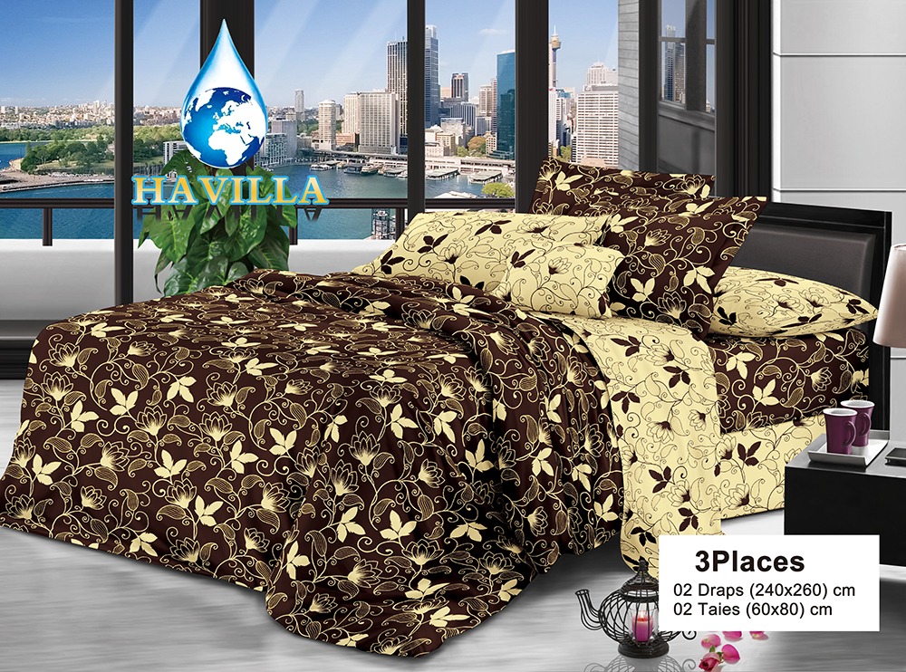 3-Piece Flat Sheets 240 x 260 cm 100% Cotton