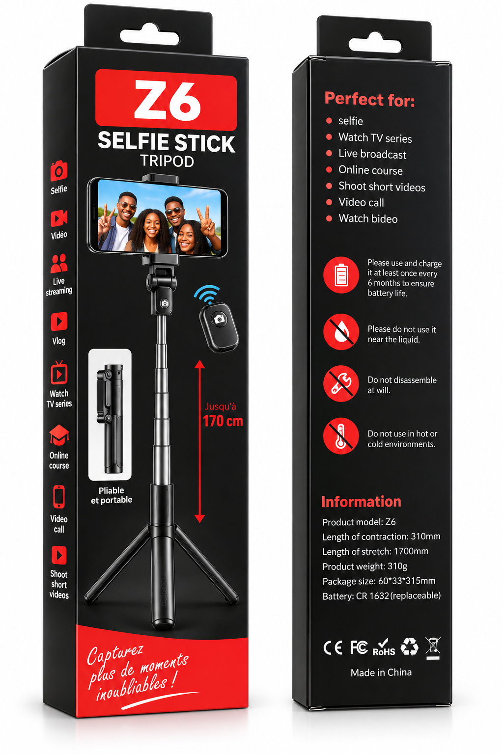 Perche selfie Z6 Super Long