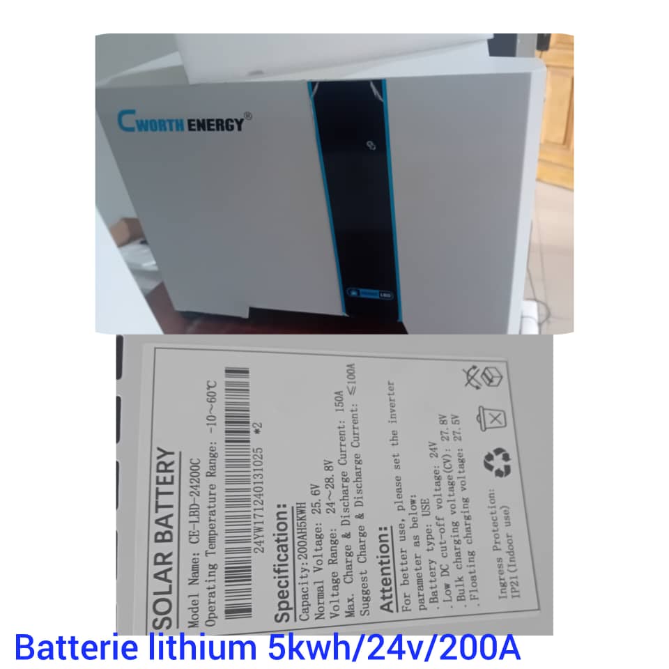 BATTERIE LITHIUM 5KWH/24V