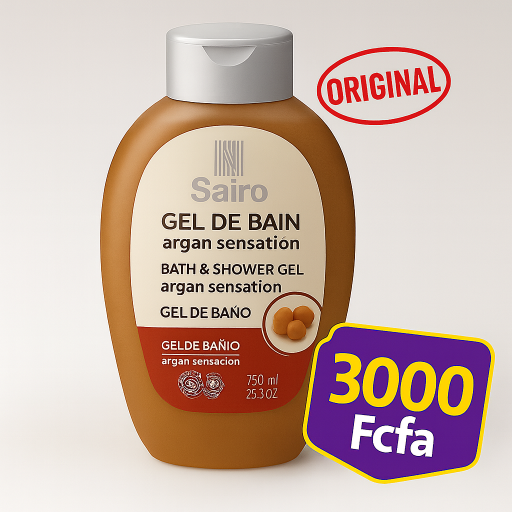 SAIRO – Gel de Bain Argan Sensation Carton de 8 bouteilles — Prix de gros