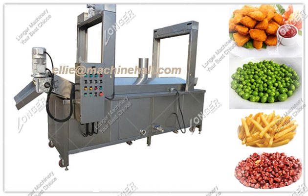 Continuous Frying Machine|Continuous Broad Beans Fryer Machine