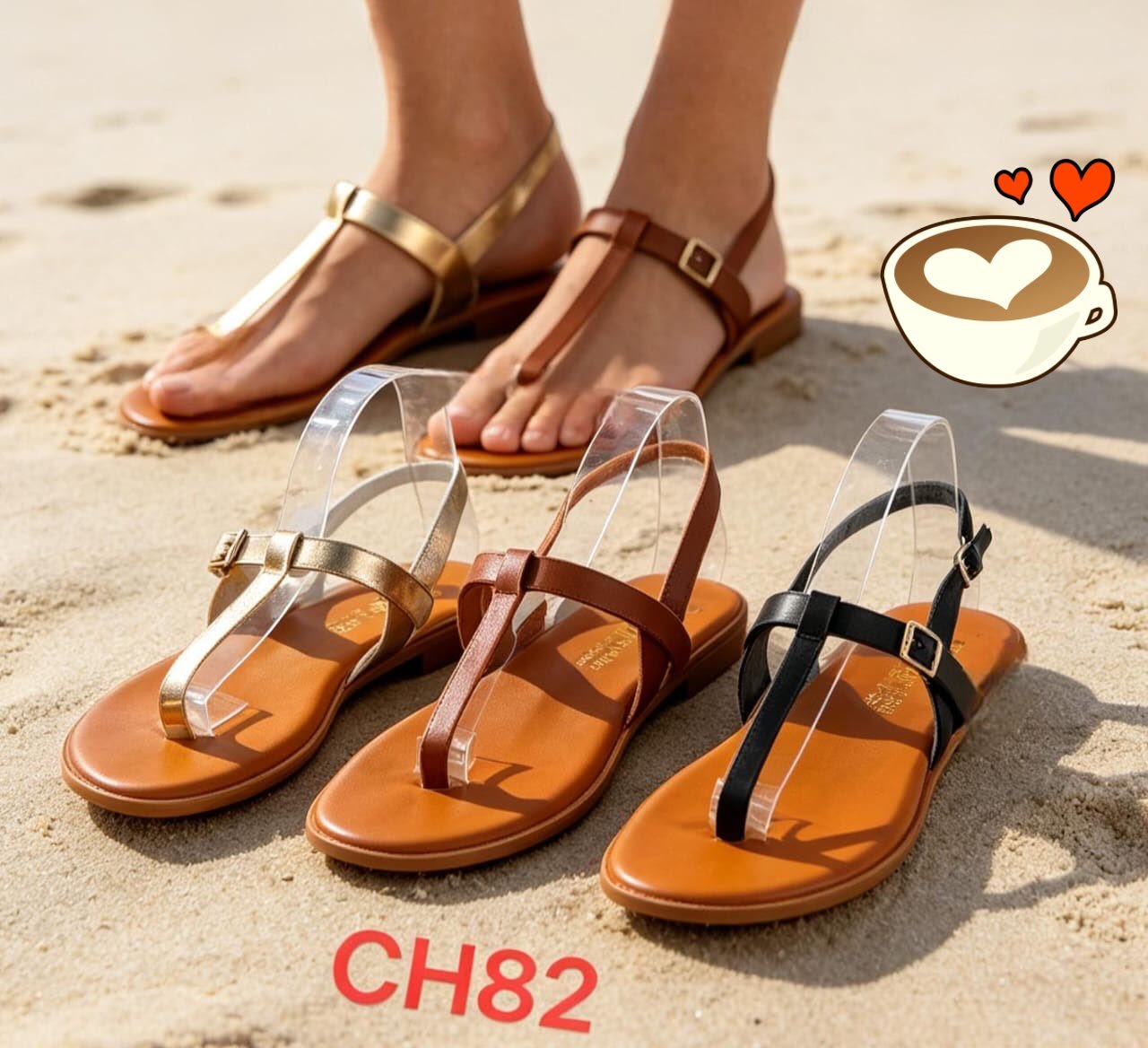 Babouches et talons Femme, vêtements et sacs en mains